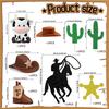 10pcs Cowboy Cake Decorations Cowboy Cactus Cowboy Hat and Boot Cake Toppers for Western Cowboy Farm Theme Birthday Party Decor