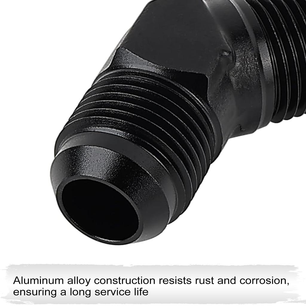 10AN Наружная резьба под развальцовку на 1/2" NPT трубная резьба 45-градусный фитинг-адаптер Материал - алюминиевый сплав