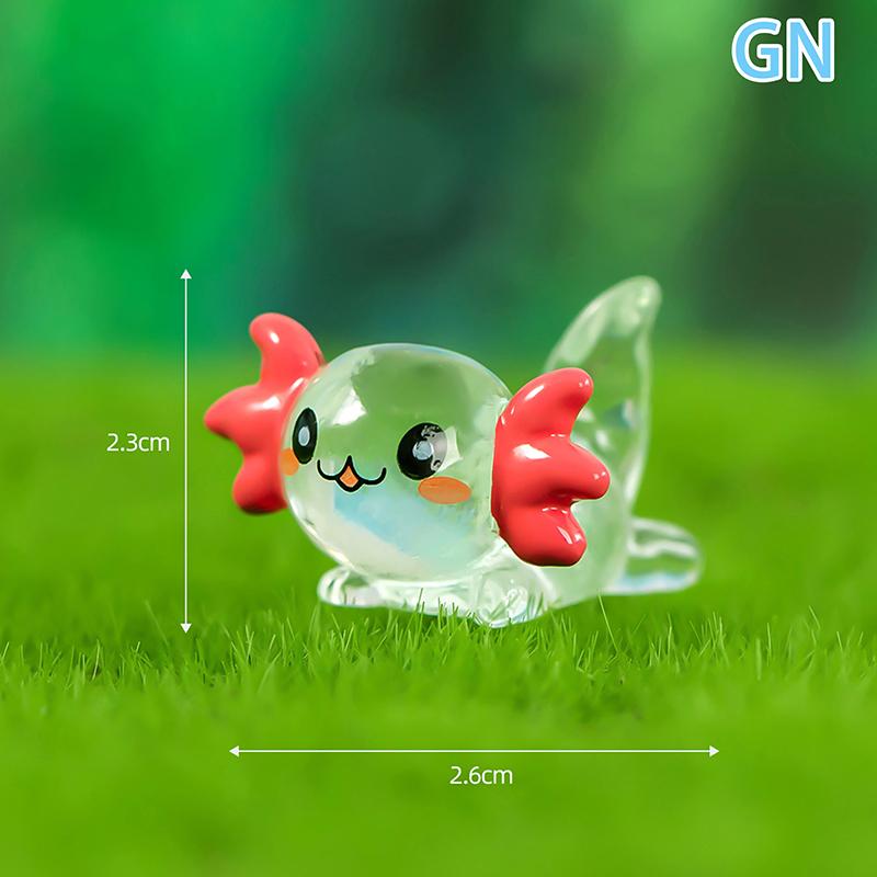 Luminous Hexagonal Dragon Ornament Mini Color Cartoon Doll Micro Landscape Decoration Miniature Toy Decorative Figurines