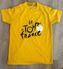 Официальная мужская футболка Le Tour De France, желтая, с коротким рукавом, 100% хлопок, мужские футболки, топ, размер L, в отличном состоянии, для велоспорта
