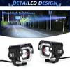 2 шт. светодиодный прожектор для мотоцикла, ходовые огни, 4 режима, противотуманные фары для грузовика, автомобиля, трактора, внедорожника, UTV, квадроцикла