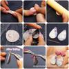 118Pcs Plastic Cutters Sets 18 Shapes Clay Cutters with Earring Hooks Jump Rings Clay Scrapers for Earring Jewelry