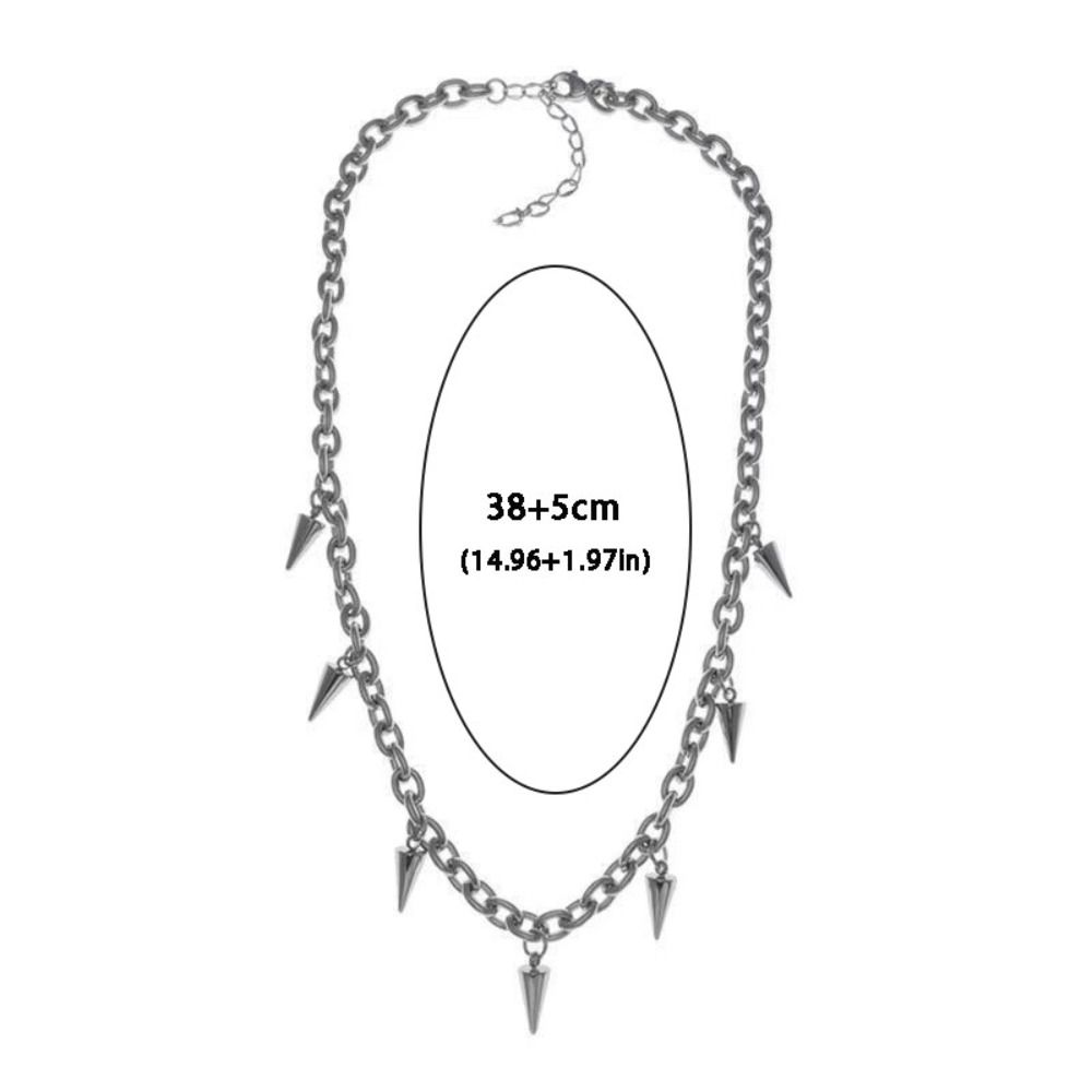 Cone Pendant Choker Necklace Titanium Steel Twisted Necklace Rock Stud Necklace For Lovers
