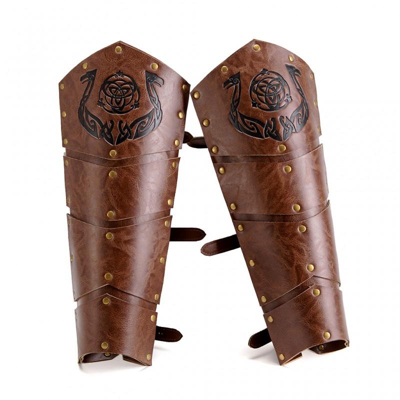 Viking Vintage Embossed Knight Leg Covers Boot Cosplay Accessories Stage Performances