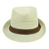 Летняя дышащая шляпа федора из соломы - Винтажный джазовый стиль, Сетчатая защита от солнца, Идеально подходит для пляжа или британского образа