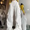 Women Large Pocket Cargo Pants 2025 Spring Summer New Style Loose Slimming Casual Sports Wide Leg Pants