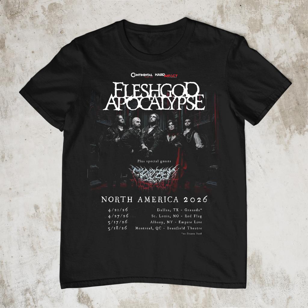 Fleshgod Apocalypse Тур 2026 Подарок Фанатам Футболка Полный Размер S-5XL K1650