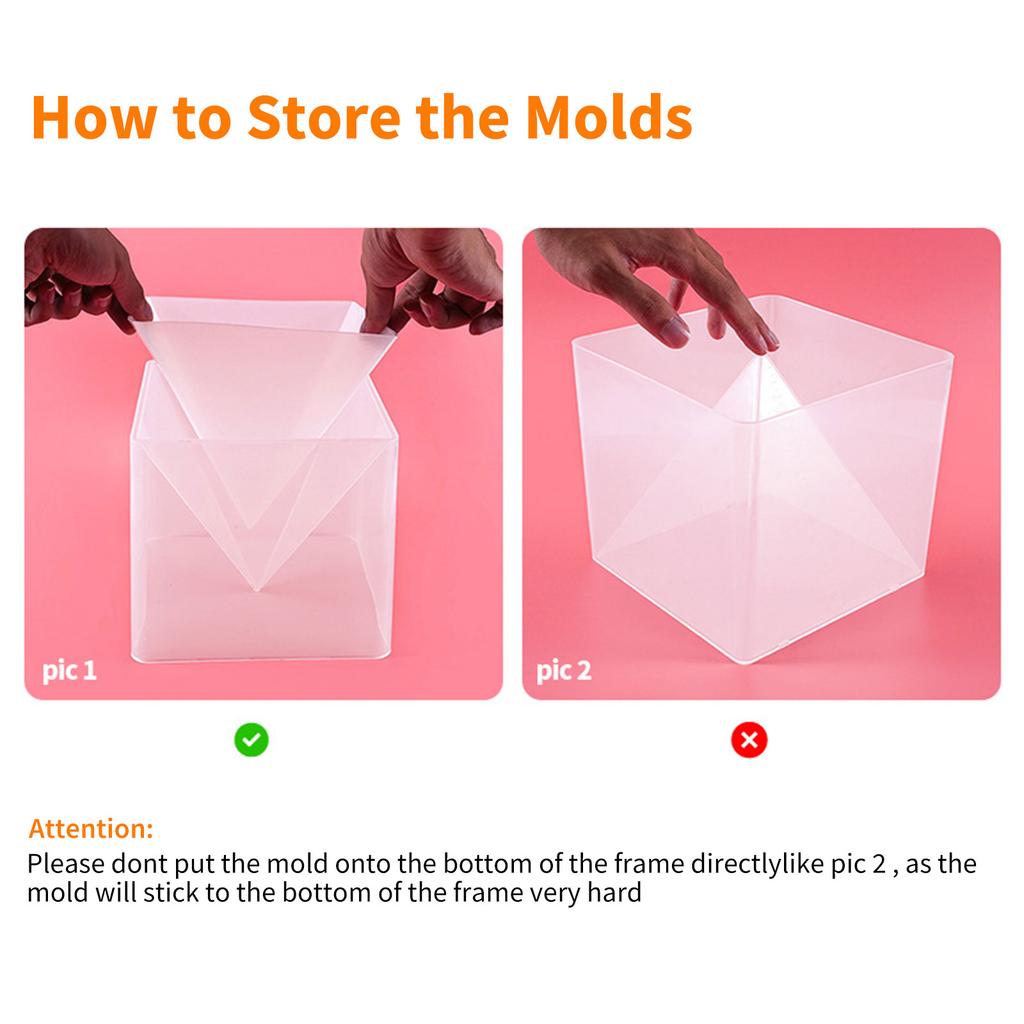 Silicone Pyramid Molds Large DIY Pyramid Casting Molds Pack Pyramid Silicone Molds Jewelry Making Craft