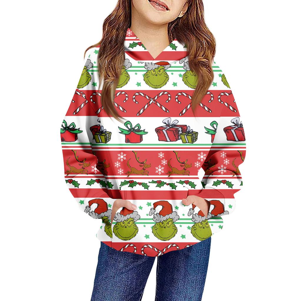 Детское худи пуловер свободного кроя с длинными рукавами, кулиской и однотонной расцветкой