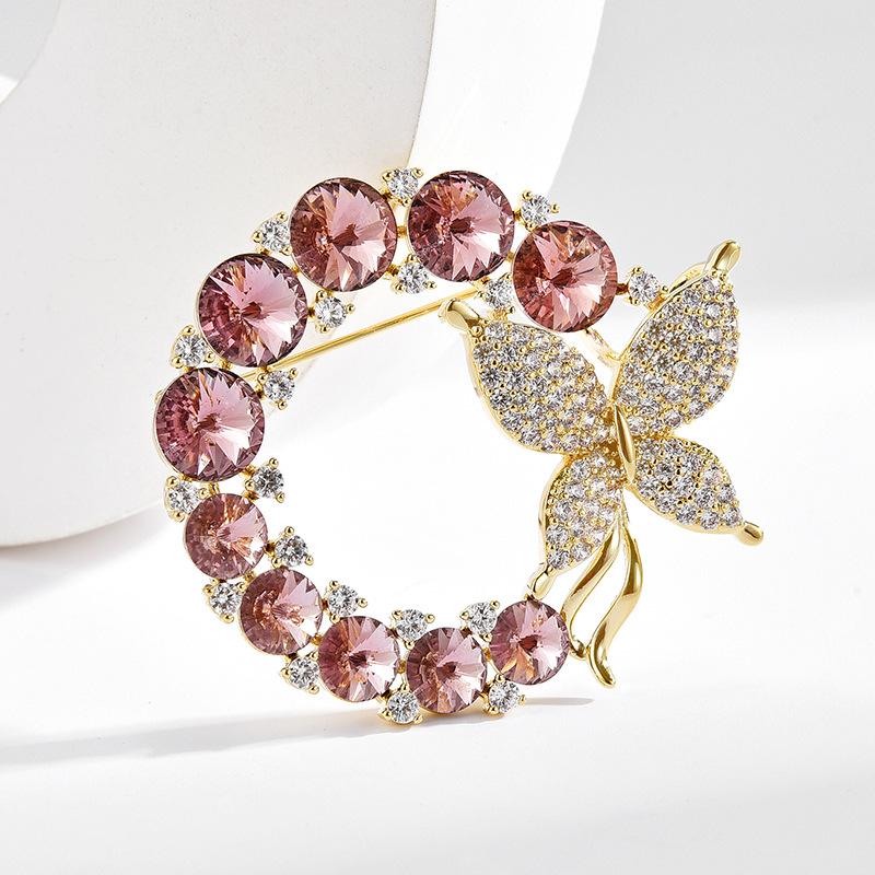 Atmospheric Luxury European Butterfly Brooch High-End Brooch Clothing Accessories Temperament Elegant Pin