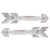 2PCS Wooden Arrows Decor Sign Wall Art Decor Farmhouse Courtyard Wedding SuppliesWhite