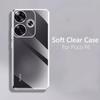 Простой тонкий мягкий прозрачный чехол из ТПУ для телефона Xiaomi Poco F6 Pro PocoF6 Pro, чехол Fundas Capa