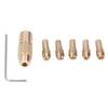 7Pcs Mini Electric Grinder Chuck 4 Jaw Brass Drill Chuck for Mini Electric Drills Electric Grinders