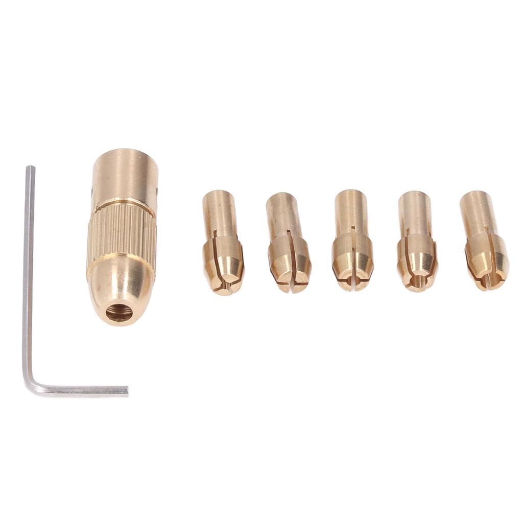 7Pcs Mini Electric Grinder Chuck 4 Jaw Brass Drill Chuck for Mini Electric Drills Electric Grinders