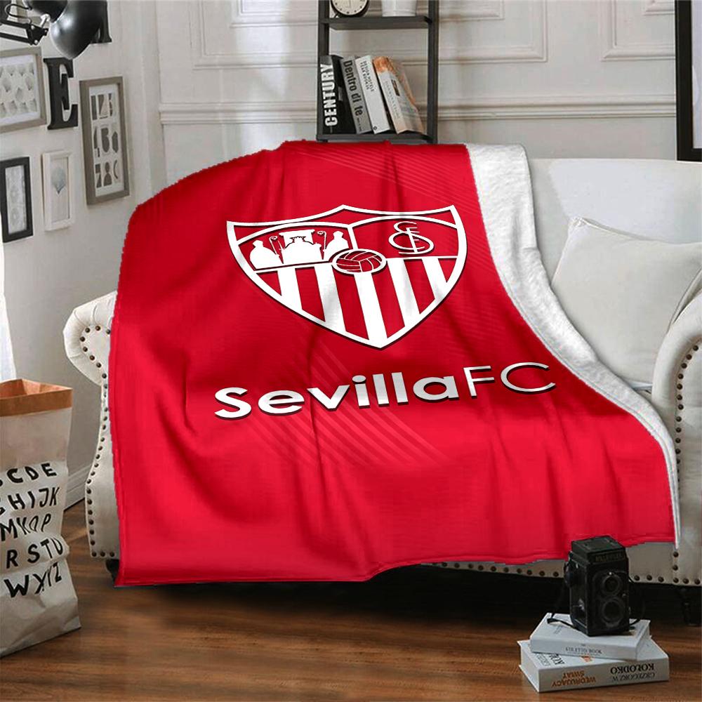 1pc Blanket - Seville logo Print Design,Lightweight Blanket for Sofa,Bed- Soft &Warm,Gift for All Seasons