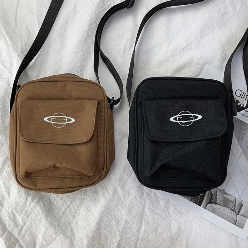 Маленькая, Простая, Универсальная, Свежевыглядящая Тканевая Сумка, Сумка через плечо, Сумка кросс-боди