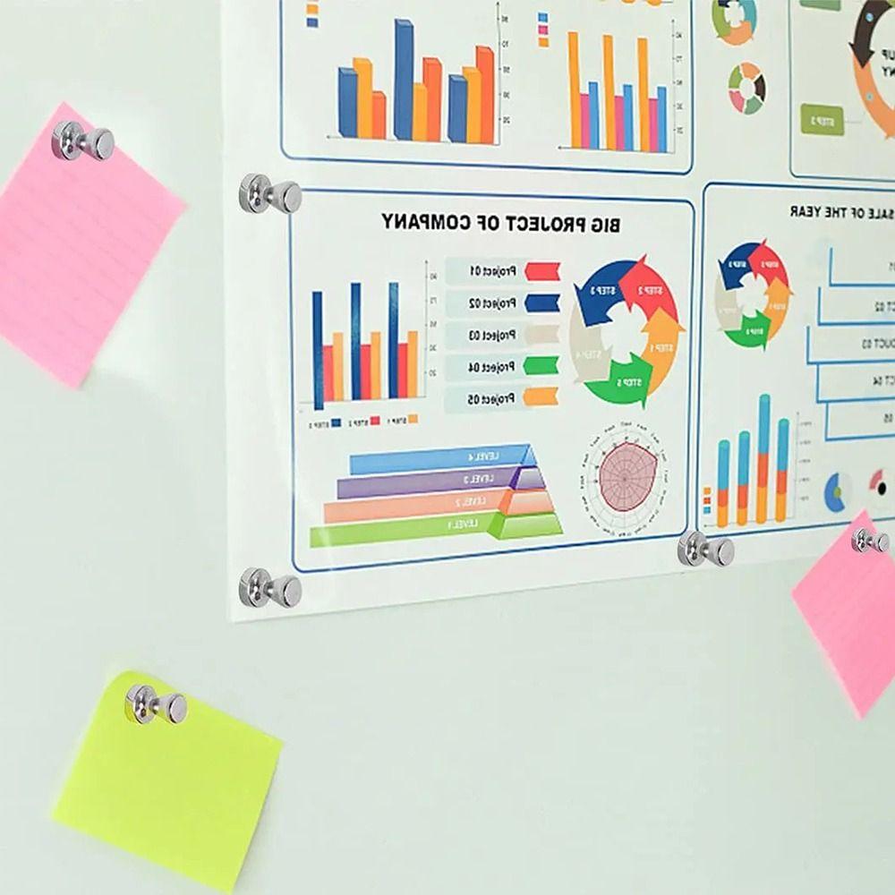 10Pcs Sturdy Whiteboard Magnets Durable Sucker Thumbtack High Quality Magnetic Push Pins  Kitchen