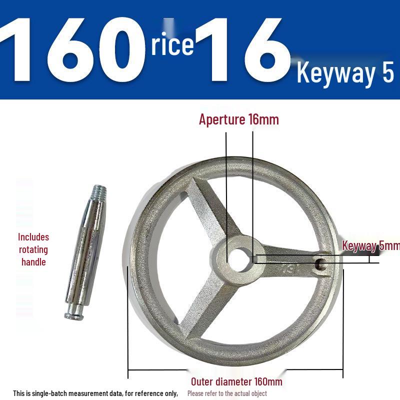 Chrome-Plated Cast Iron Handwheel with Square and Round Corrugated Edges for Industrial Machine Tools