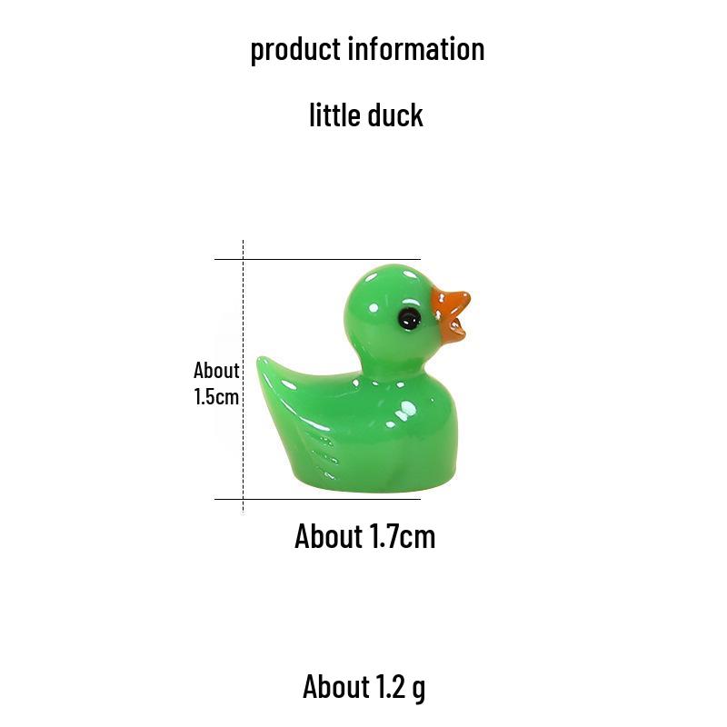 Miniature Colorful Luminous Duck Resin Ornaments for Micro Landscape and Moss Decor