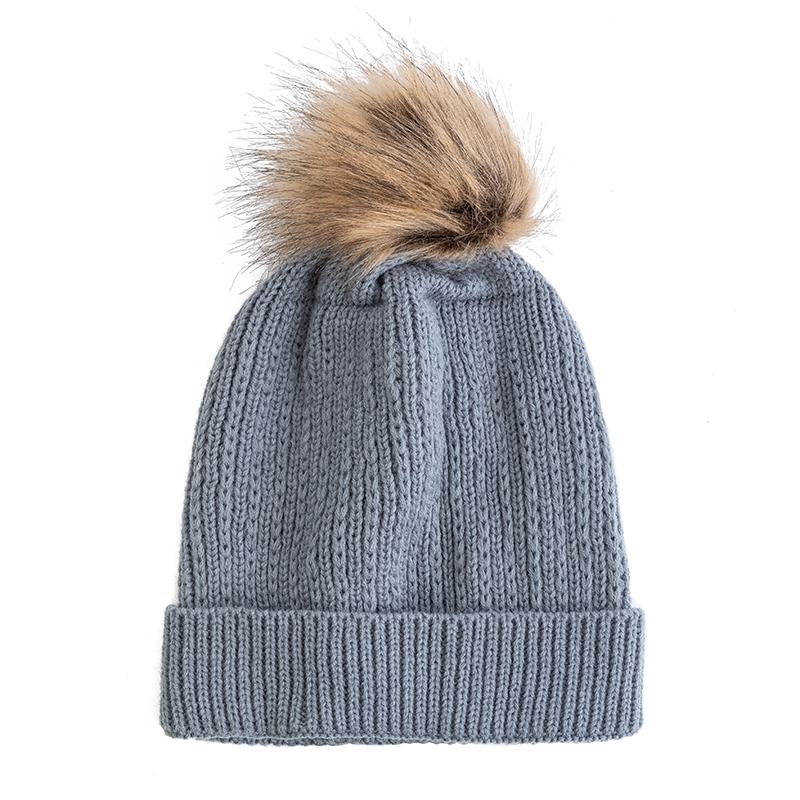 New Candy Colors Winter Hat Women Pompoms Hat Soft Trendy Beanie Hat Basic Daily Leisure Cap