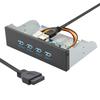 cablecc 4-портовый USB-хаб на передней панели с 20-контактным кабелем-разъемом для материнской платы для отсека 3.0 5.25 CD-ROM