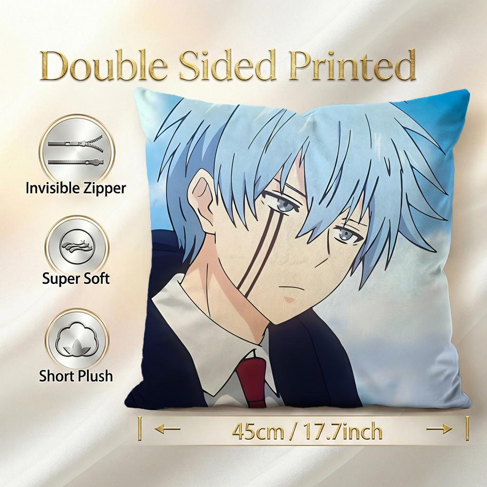 Mashle Magic And Muscles Cushion Cover 1Pcs Decorative Covers Soft Cushion Case For Sofa Couch Decor 40X40 45X45 Pillowcases
