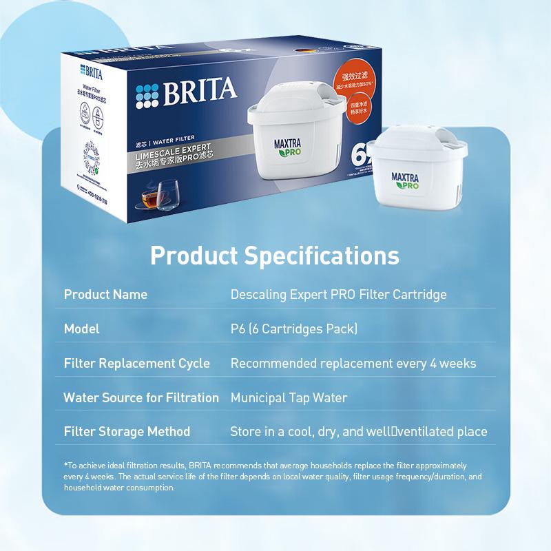 Brita MAXTRA Pro WLE Эксперт по удалению накипи Издание PRO Сменный фильтр 1/6 упаковки