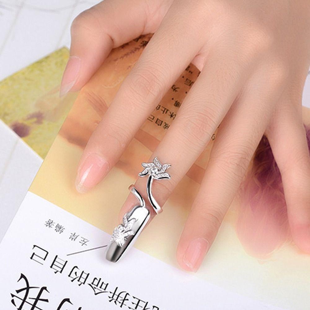 Ring Niche Design Girl Gift Fashion Jewelry Women Nail Ring Fingernail Protective Finger Ring