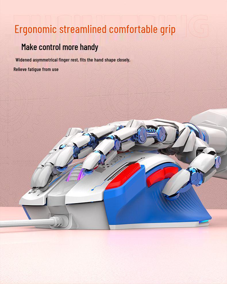 Игровая проводная RGB-мышь G7 с макропрограммированием и механическим дизайном