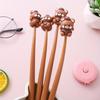 10pcs 0.5mm Cartoon Bear Shake Soft Gel Pen Creative Stationery Cute Water-based Pen Office Stress Reduction Signature Pen