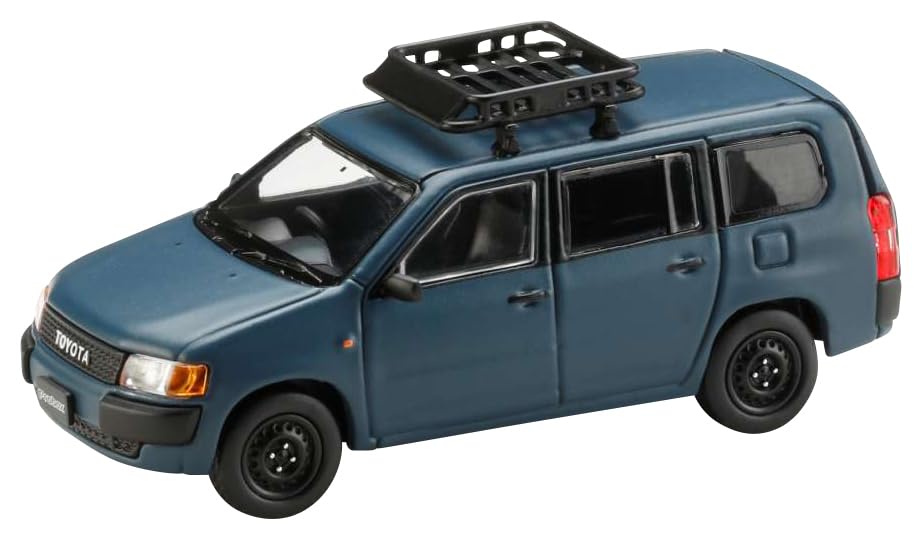 HJ64 1/64 Scale Toyota Probox Custom Version Matte Blue (Finished Product)