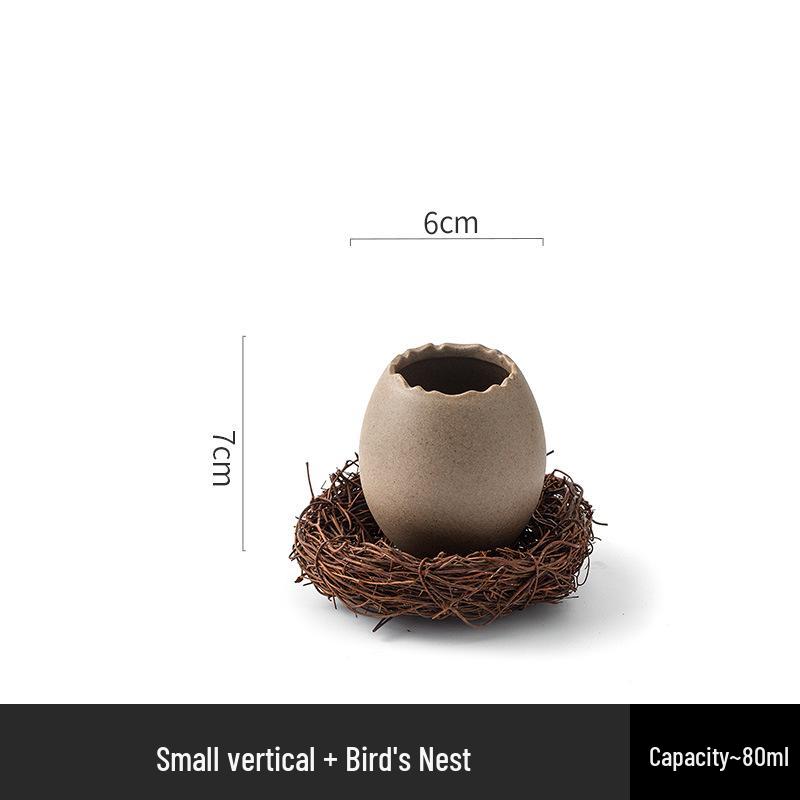 Креативная десертная миска из скорлупы страусиного яйца - Уникальная керамическая посуда для холодных напитков и барбекю