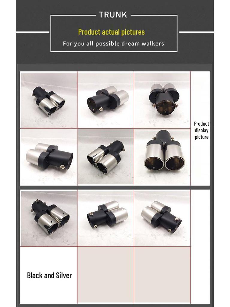 Совместимая выхлопная труба глушителя для Citroen C3-XR, Venucia T70, Zotye T600 - Двойной выход