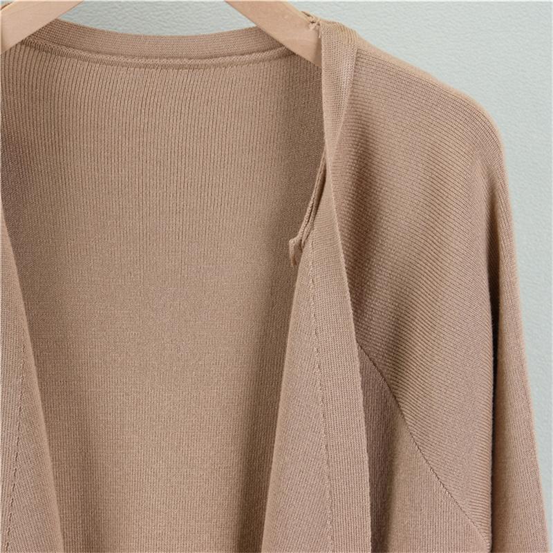 Женский осенний модный длинный вязаный кардиган, платье-жилет без рукавов в комплекте с длинным вязаным кардиганом, набор из двух предметов