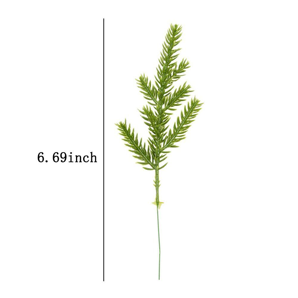 50Pcs Green Artificial Pine Branches DIY Crafts Wreath Christmas Decorations  Wreath Decoration