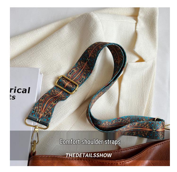 Женская сумка кроссбоди большой вместимости - Весна/Лето 2023 Ретро сумка-ведро с широким ремнем и высококачественной текстурой