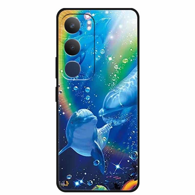 Чехол для Vivo Y19s 4G Y 19s 6.68" Мягкий силиконовый ТПУ чехол для телефона для Vivo Y19s Pro 4G Мультяшное животное Ударопрочный чехол Y19 s Pro 4G