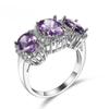 Fashion Contracted Style Women's Rings Shiny Purple Zirconia Delicate Accessories For Party Female Aesthetic Jewelry
