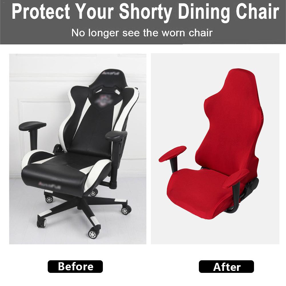 Чехол для игрового кресла, пылезащитный, однотонный, эластичный, для офисного компьютерного кресла, с подлокотником, защитная ткань на 360 градусов