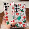 Cartoon Merry Christmas Pattern Phone Cover For Samsung S24 S23 S22 S21 Ultra A55 A54 A34 A35 A52 A14 Slim Clear Shockproof Transparent Hard PC Case
