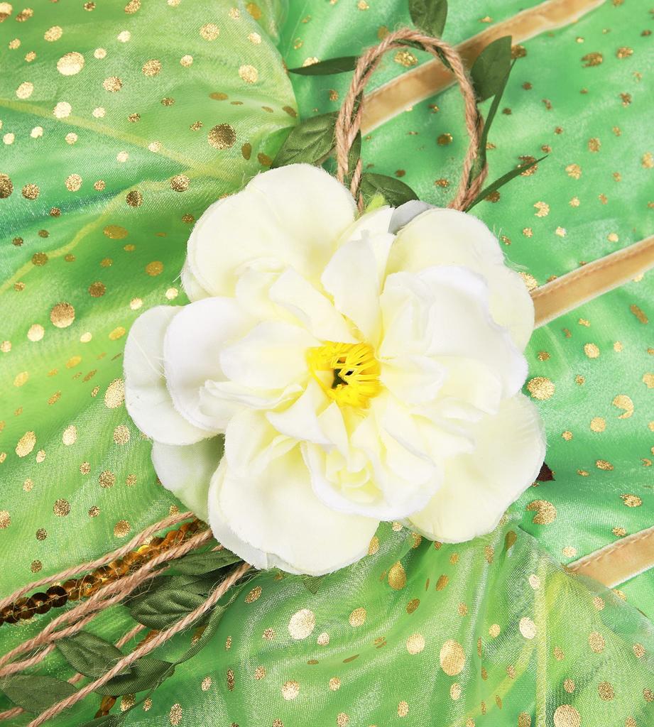 Платье принцессы Axaxa для девочек, набор из 3 предметов (Костюм феи-бабочки, тиара и палочка), Косплей, Фея цветов, Костюм духа, Размер 100см-120см,