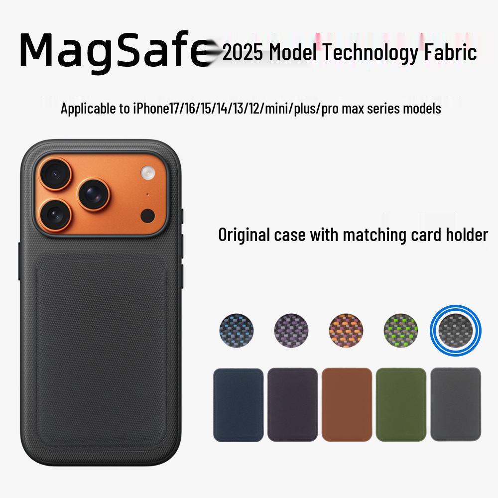 Тканевый магнитный держатель для карт iPhone 17 Pro с совместимостью MagSafe - издание 2025 года