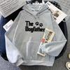 Cartoon The Dogfather Graphic Hoodies Streetwear Winter Long Sleeve Hooded Pullovers Women/Men Clothes Fleece Pocket Sweatshirts