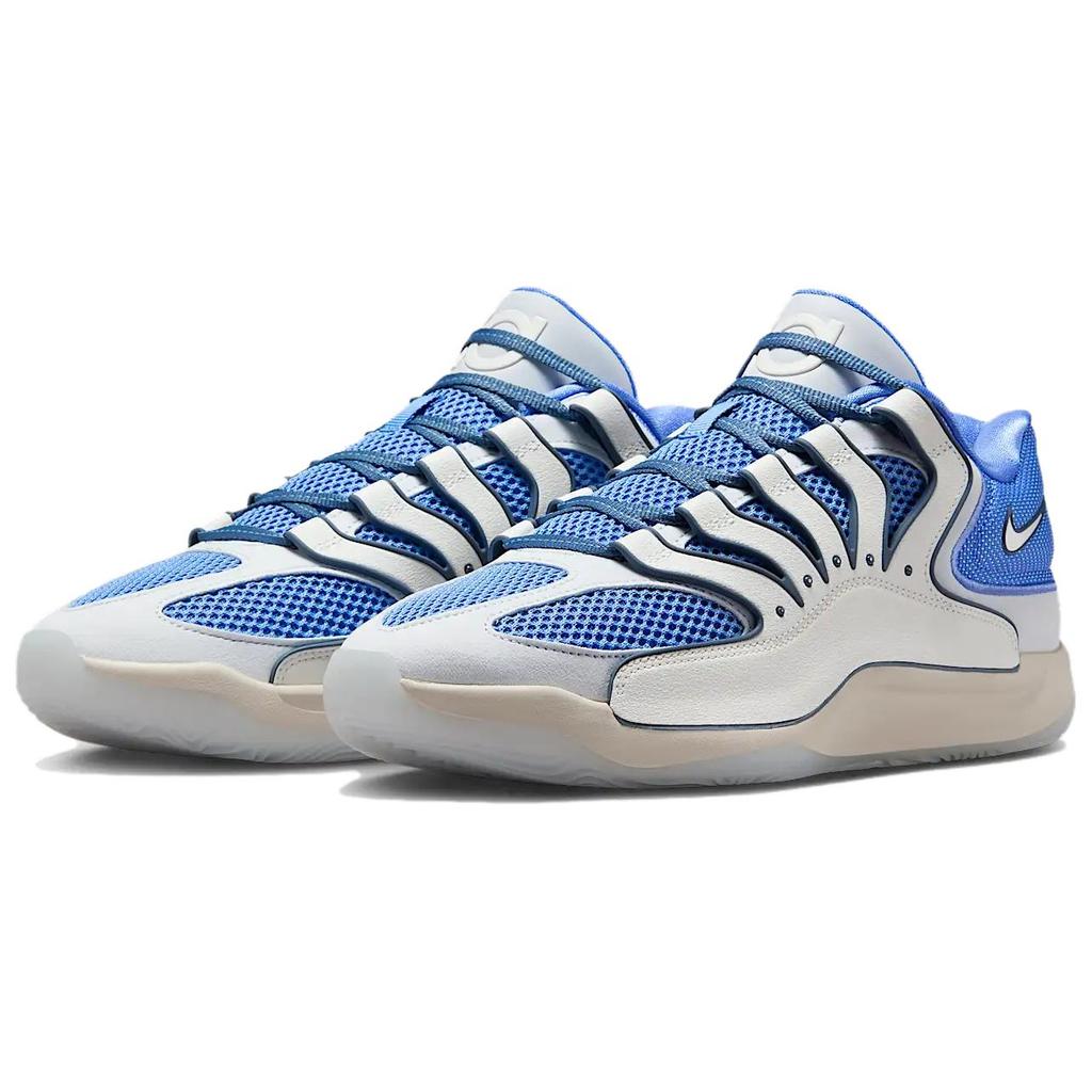 Nike KD 18 EP Универсальные Удобные Прочные Дышащие Низкие Баскетбольные Кроссовки Мужские кроссовки Синий Белый HV1991-401