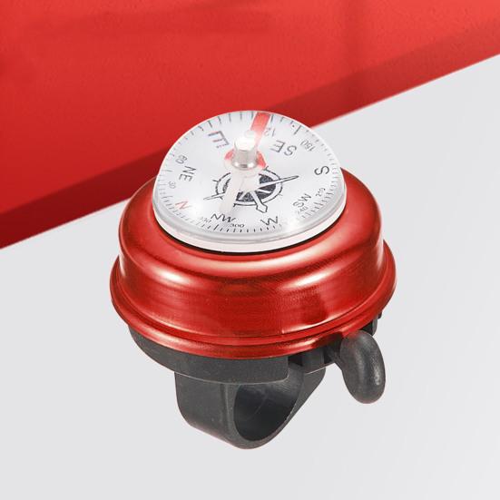 Aluminum Alloy Compass Bike Bell Handlebar Mounted Clear Crisp Loud Sound Universal MTB