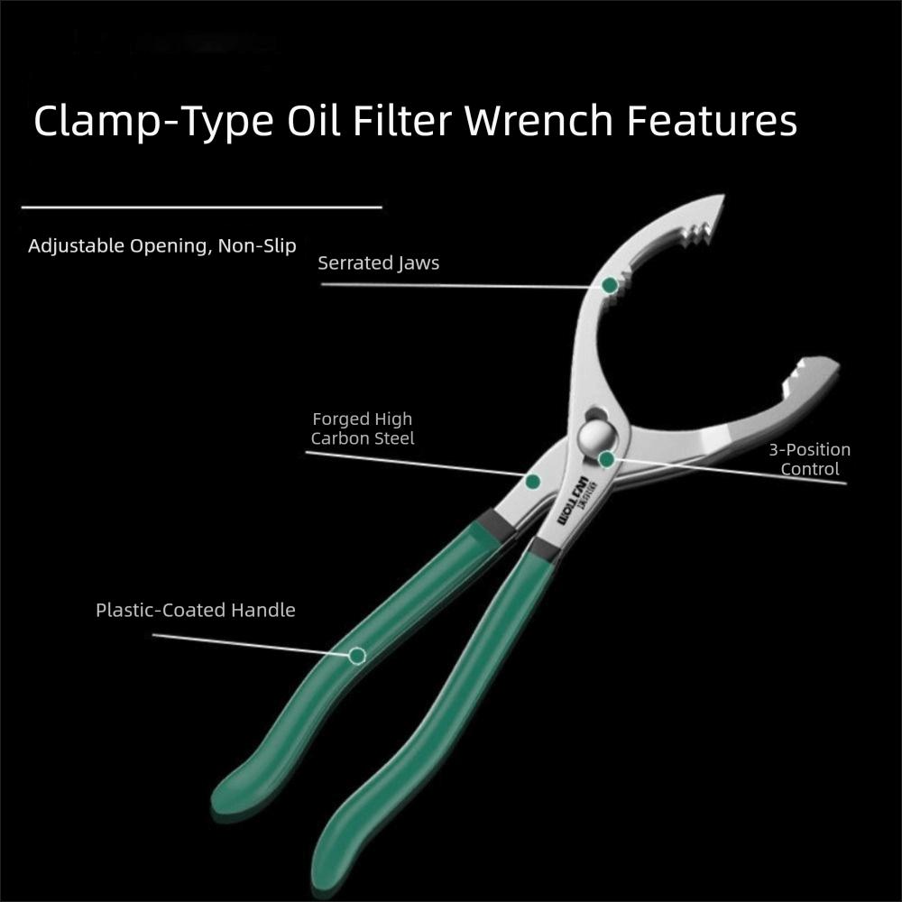 Removal Design Filter Wrench Tool Filter Element Clamp Type Wrench Oil Filter Pliers Truck Repair