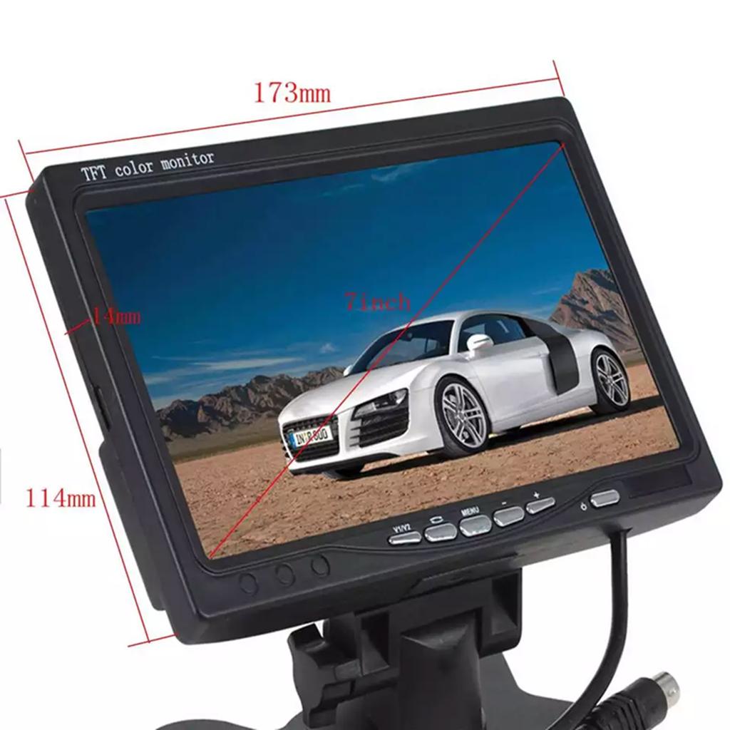 7-дюймовый HD-монитор TFT Автомобильный монитор HD 1024x600 Дисплей Встроенный AV-вход
