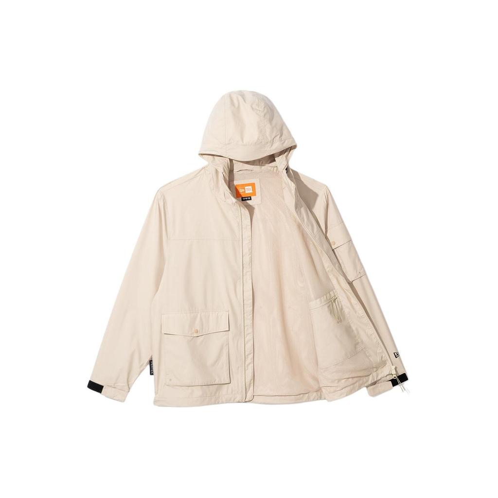 New Era SS24 Худи с вышивкой букв с длинным рукавом Мужские куртки Цвет слоновой кости 14179036