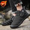 Fashion Slip-On Anti Male Winter Shoes Waterproof Men's Snow Boots Outdoor Hiking Cotton Shoe Fleece New In Fur Brands Comfortable Work