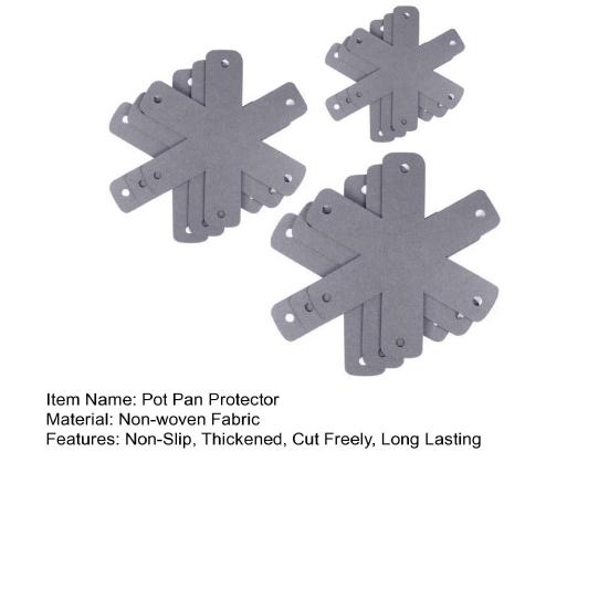 12 шт. защитные накладки для кастрюль, свободно защищающие кухонную посуду, 3 цвета, полезные подушечки-сепараторы для кастрюль для дома